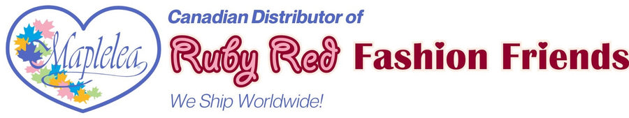 Ruby Red Fashion Friends dolls are distributed in Canada by Maplelea Canadian Girl Dolls