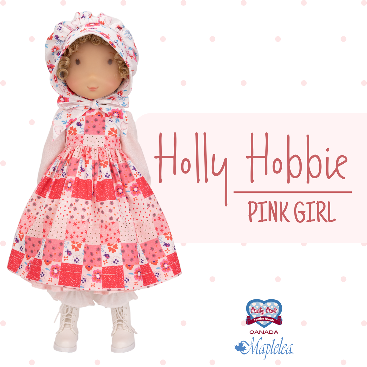 Holly Hobbie - Pink Girl Doll – Ruby Red Dolls Canada by Maplelea