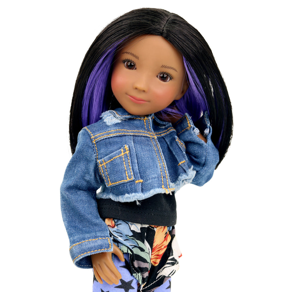  Denim Duo Purple Shoes ruby red siblies outfit collectible doll Zoom