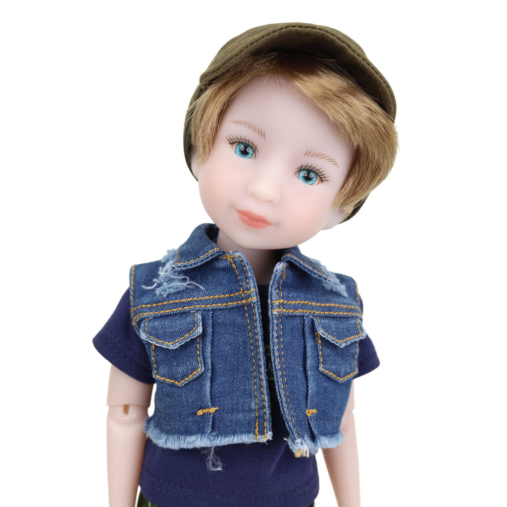  Denim Duo Silver Shoes ruby red siblies outfit collectible doll zoom