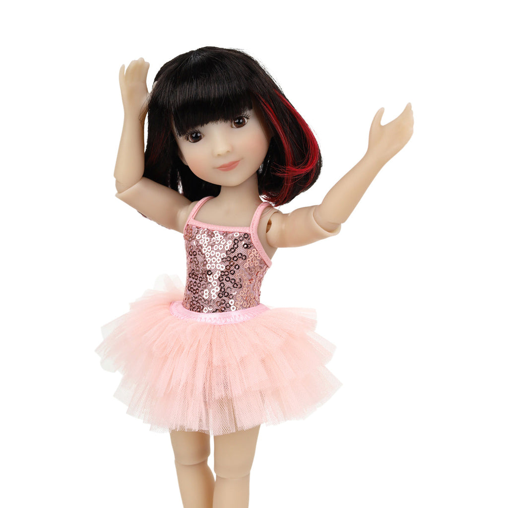  ballet beauty ruby red siblies outfit collectible doll hands up
