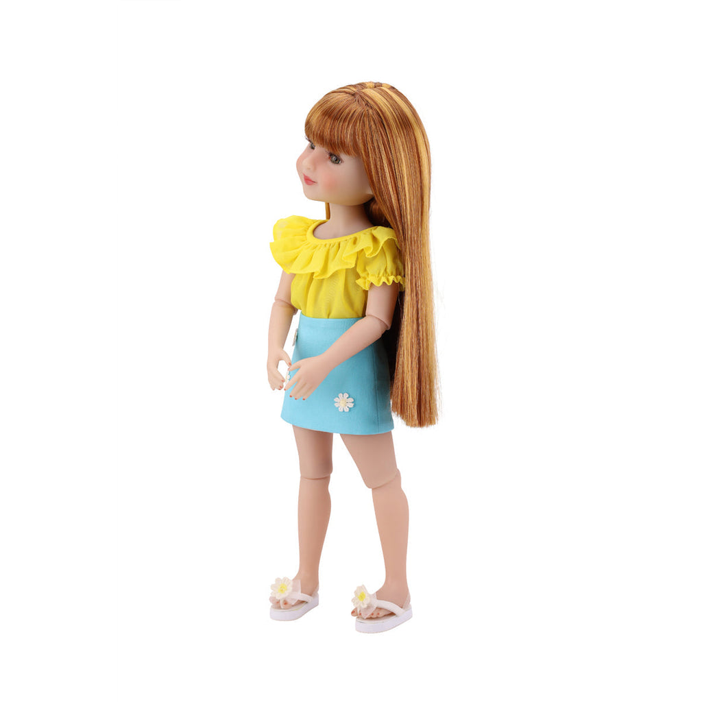  bring the sunshine ruby red fashion friends outfit vinyl doll side 