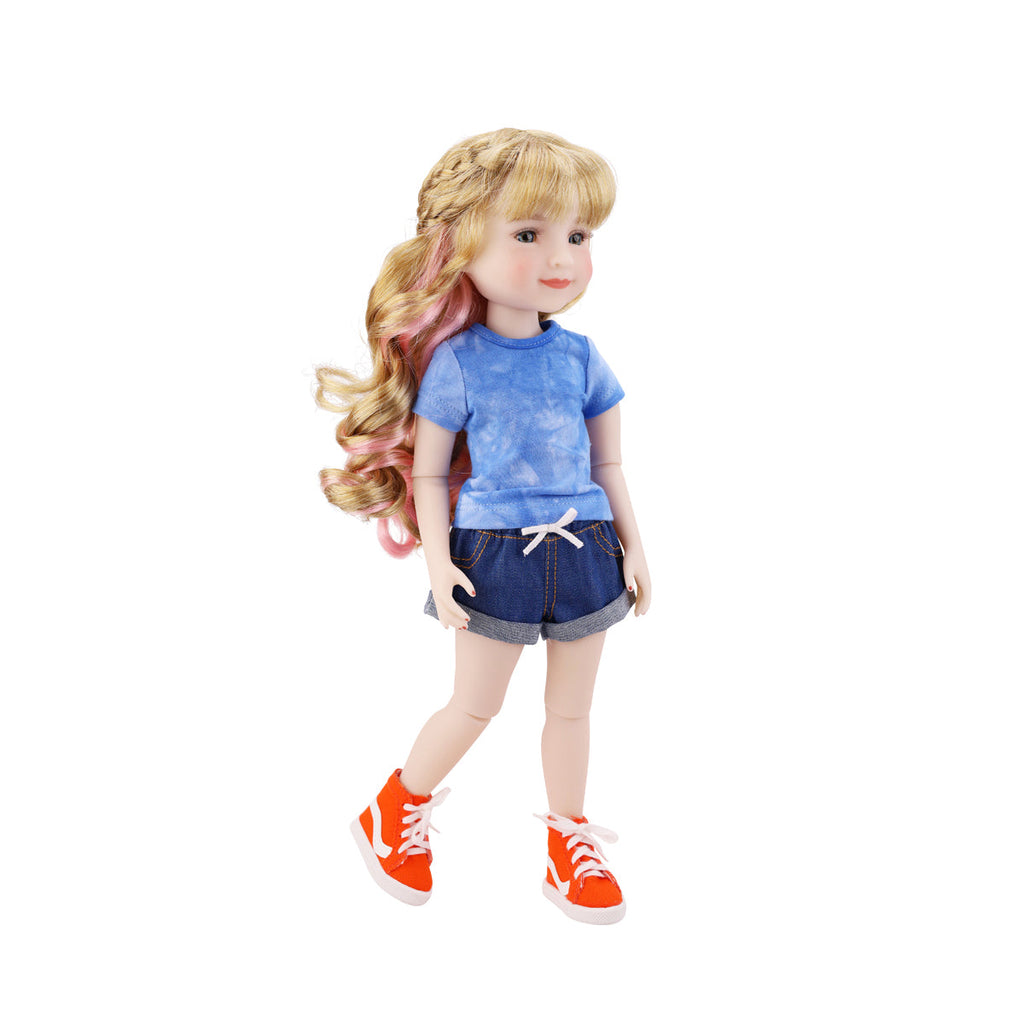  day off ruby red fashion friends outfit vinyl doll side 