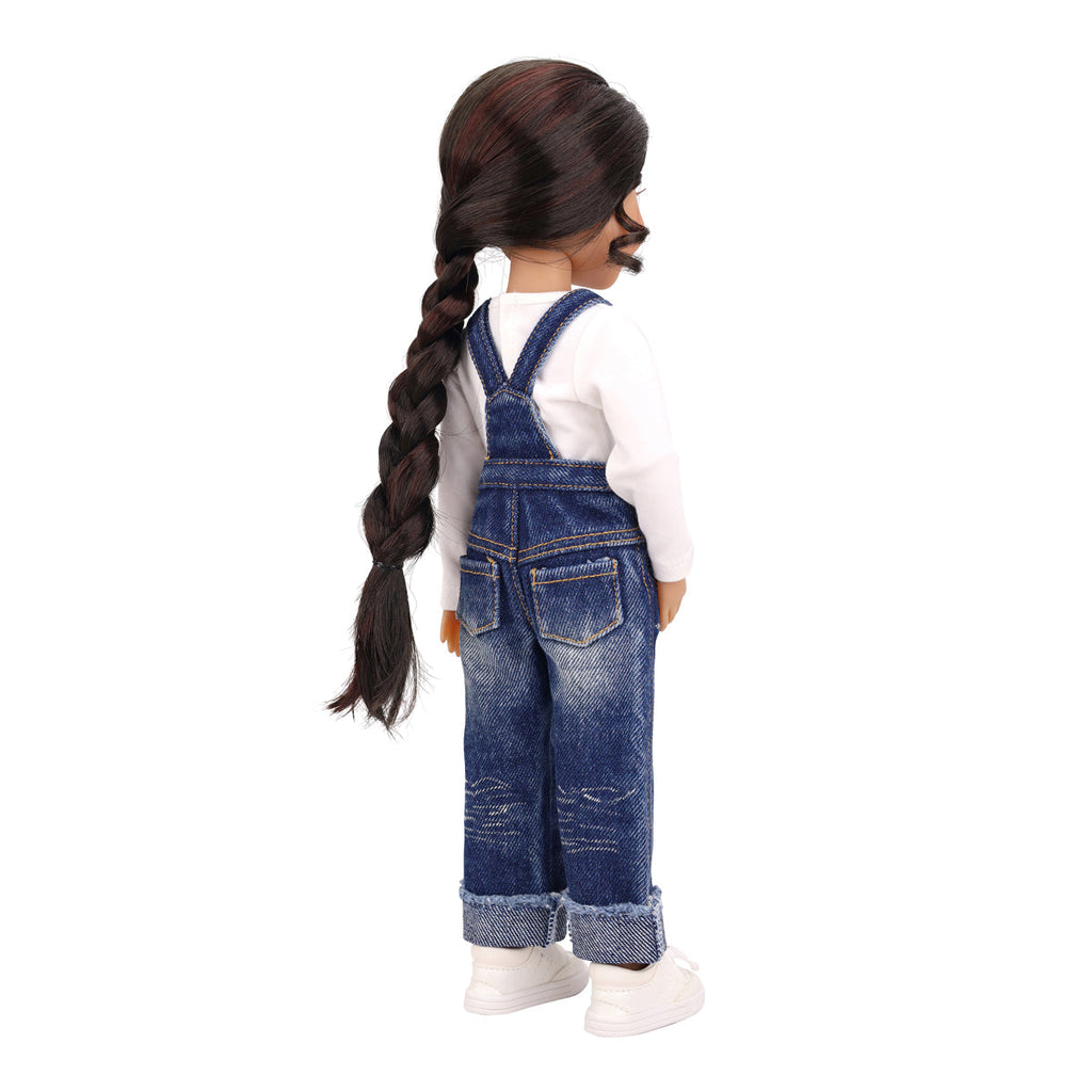  dungaree day ruby red fashion friends outfit vinyl doll back