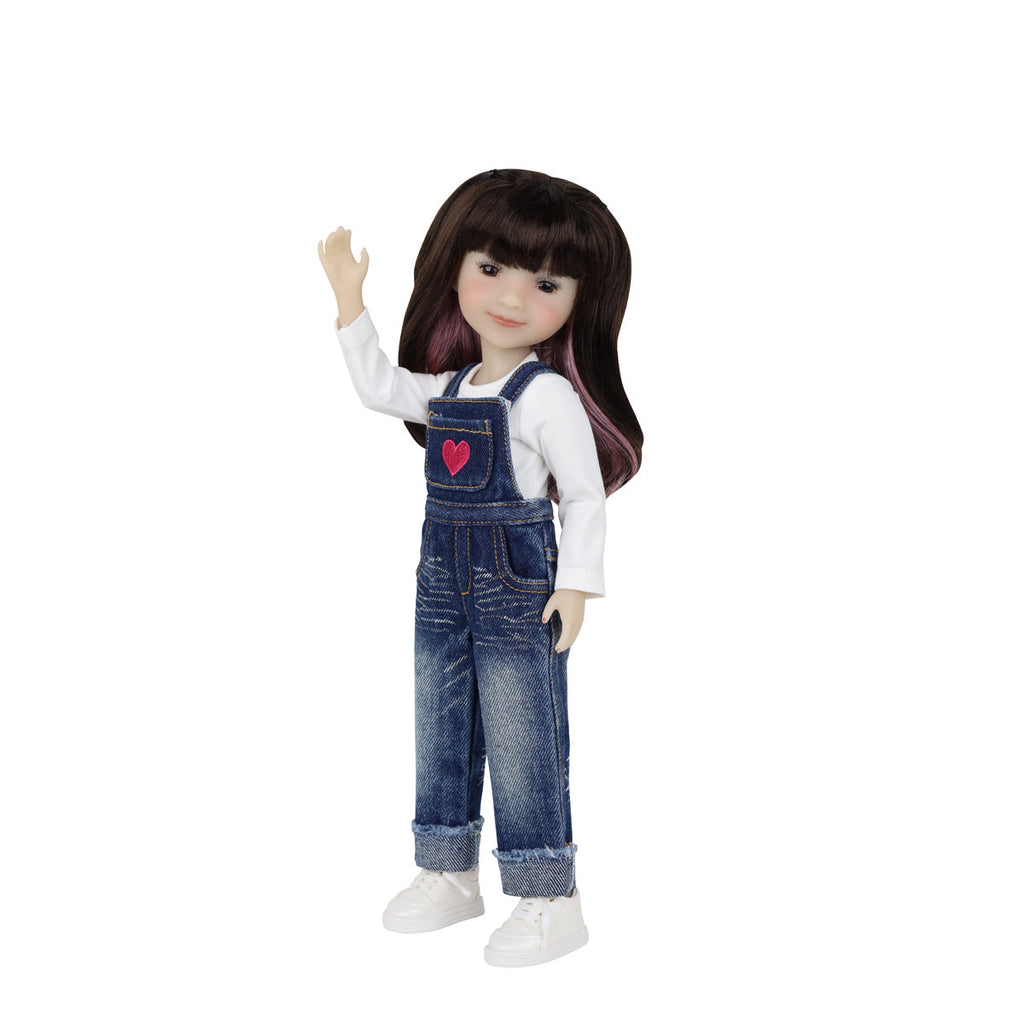  dungaree day ruby red fashion friends outfit vinyl doll hi style
