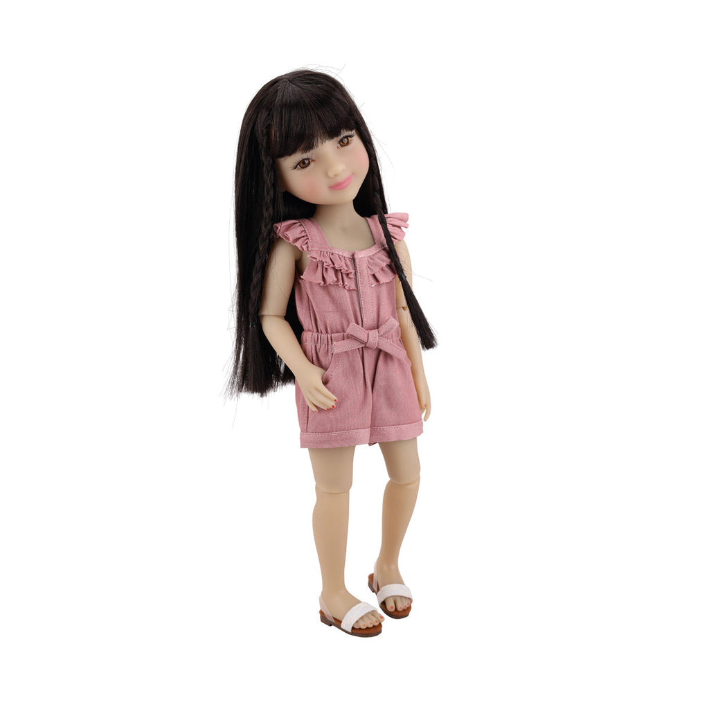  dusty rose ruby red fashion friends outfit vinyl doll side
