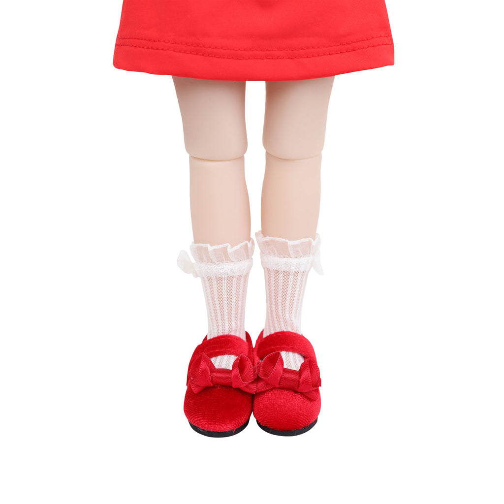  fancy feet ruby red fashion friends outfit vinyl doll front red sandals