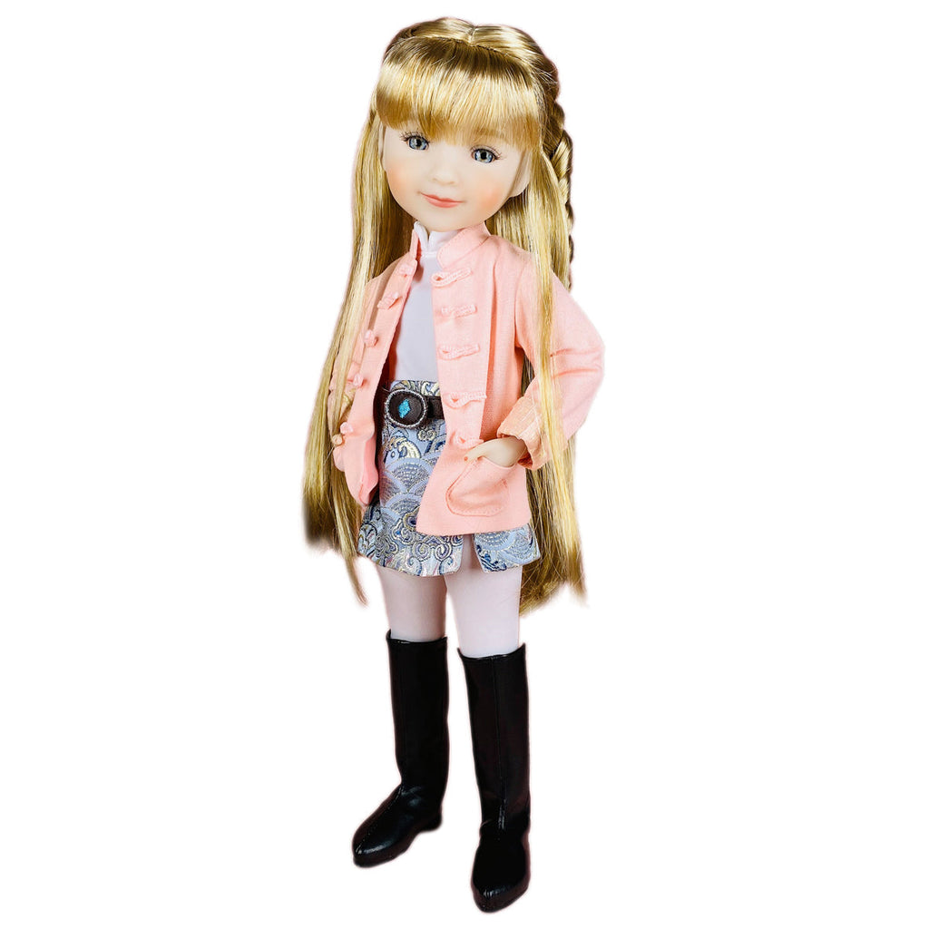  fashion fanatic ruby red fashion friends outfit vinyl doll left