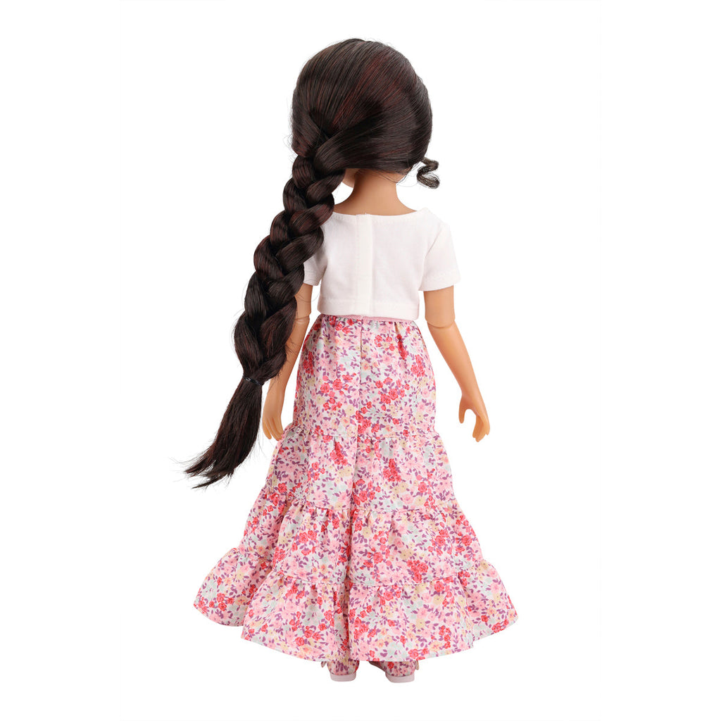  full on floral ruby red fashion friends outfit vinyl doll back   