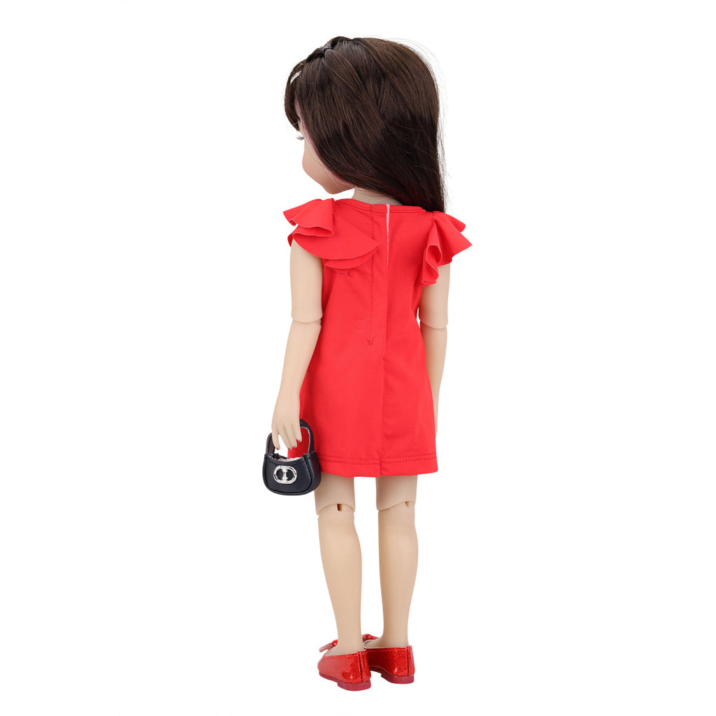  reddy set g  ruby red fashion friends outfit vinyl doll back 