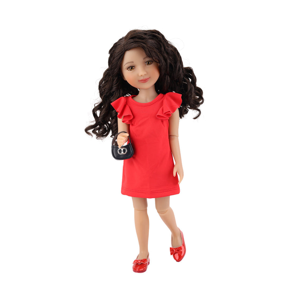  reddy set g  ruby red fashion friends outfit vinyl doll front 