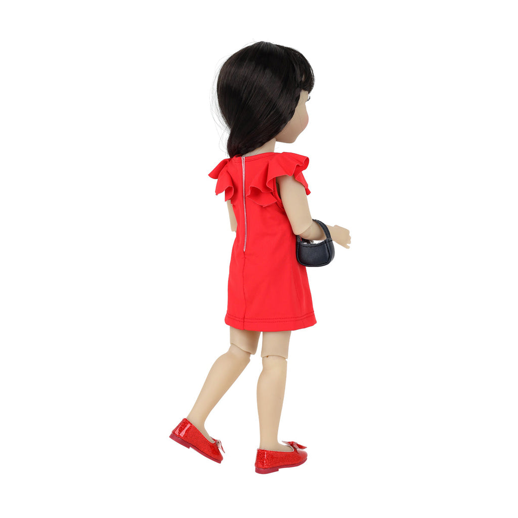  reddy set g  ruby red fashion friends outfit vinyl doll side 