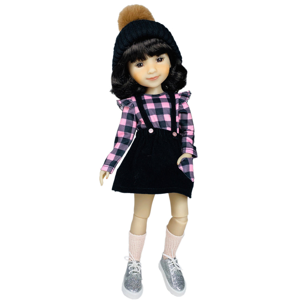  ruffle love ruby red fashion friends outfit vinyl doll front