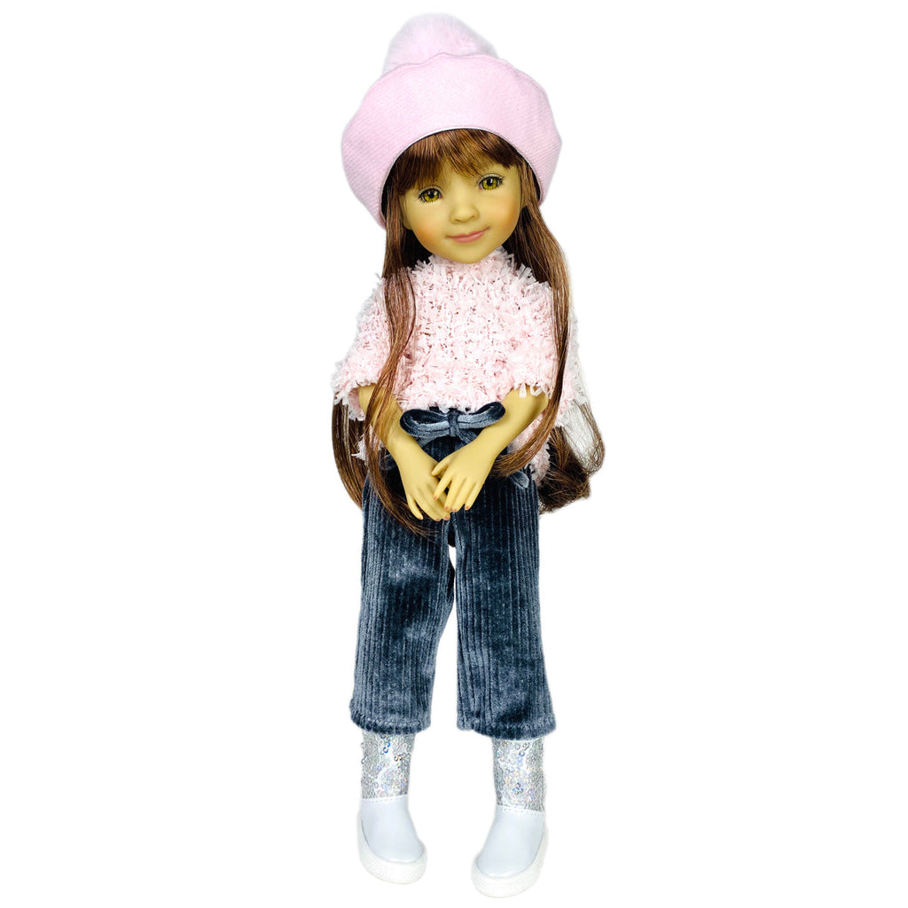  Sweet & Tres ruby red fashion friends outfit vinyl doll front