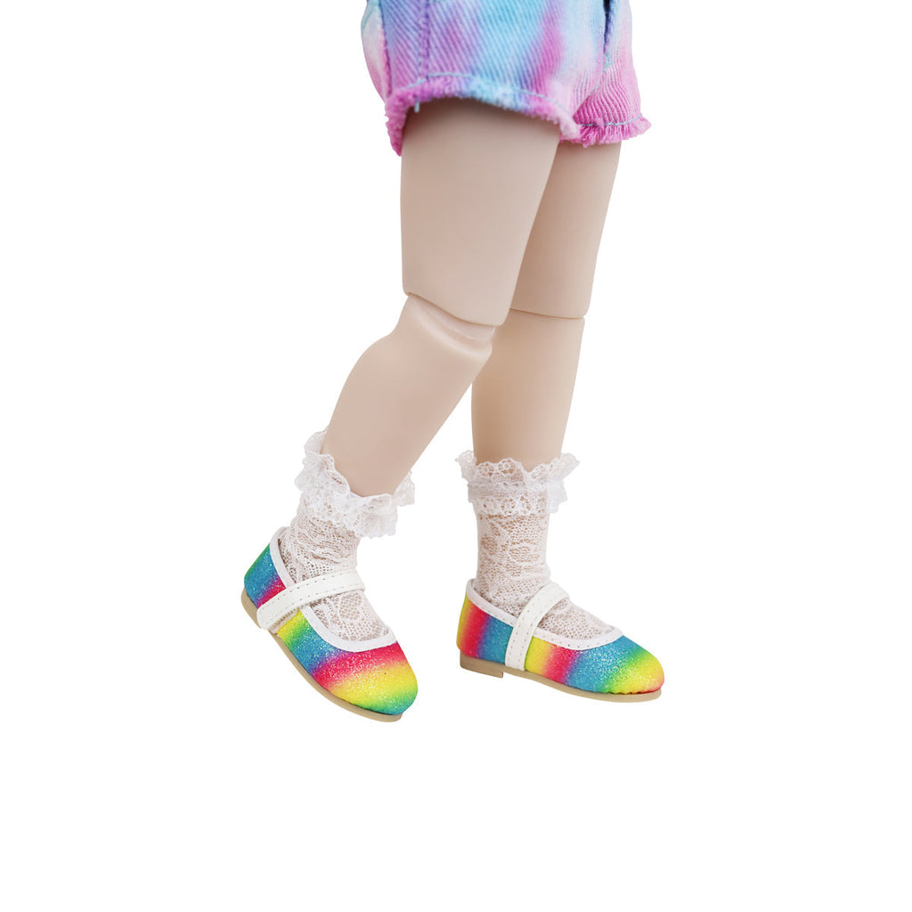 work and play ruby red fashion friends outfit vinyl doll rainbow shoes right