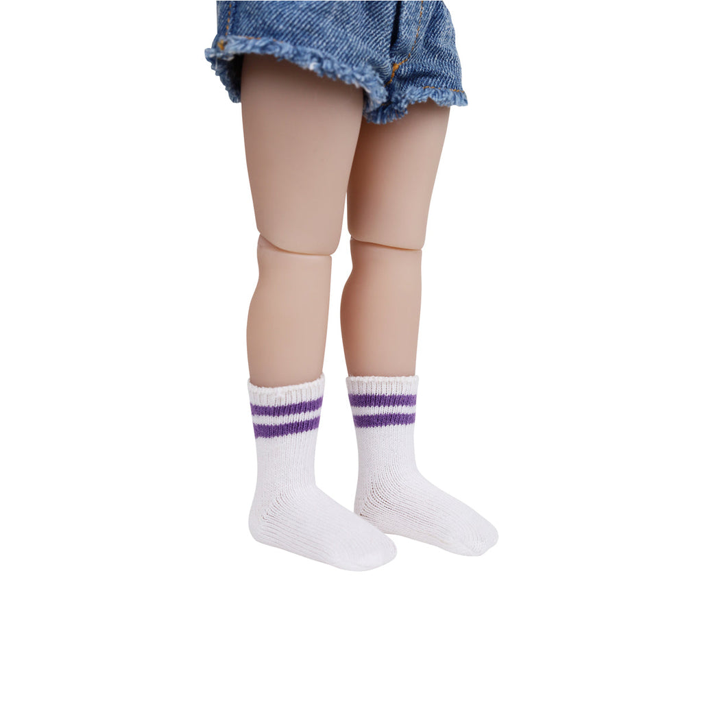 work and play ruby red fashion friends outfit vinyl doll socks without shoes